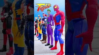 Come on Super Heroes DOMINO EFFECT THE AMAZING  Marvel Toys shorts funny [upl. by Ramled256]