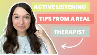 HOW TO BE A GOOD LISTENER  Therapists best active listening SECRETS [upl. by Darreg789]