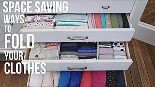 How to Fold Your Clothes to Save Space  HGTV [upl. by Bondie]