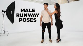 How To Pose On The Runway  Male Model Ramp Walk Tutorial [upl. by Htebi]