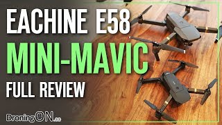 Eachine E58 DJI Mavic Mini Unboxing Comparison amp Flight Test [upl. by Aikim]