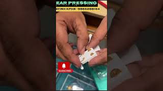 Ear piercing gun shot cute baby girl earpiercing gunshorts trending vairalvideo shots kphb [upl. by Milore]