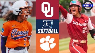 1 Oklahoma v 16 Clemson AMAZING GAME  Super Regional Game 2  2023 College Softball Highlights [upl. by Meesaw]