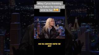 MILEY CYRUS Says The SWEETEST THING To Jimmy Fallon 🥹 shorts [upl. by Alemrac]