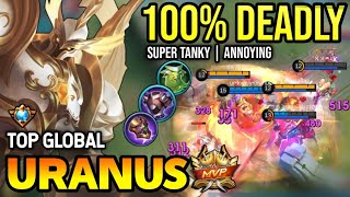 URANUS BEST BUILD 2024  TOP GLOBAL URANUS GAMEPLAY  MOBILE LEGENDS✓ [upl. by Eilzel]