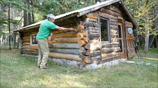 Martins Old Off Grid Log Cabin 43 Spiffing up an Old Log Cabin [upl. by Ollehcram]