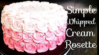 Cake Decorating Tutorials  EP 1  Simple Rosette Design with whipping cream [upl. by Zacherie136]