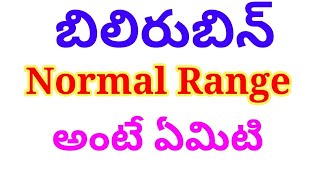 What Is The Bilirubin Normal RangeTelugu [upl. by Enilemme]