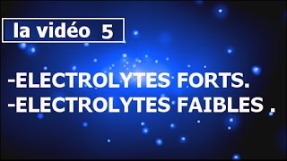 cours chimie en solution électrolytes forts et faibles smpcs2 partie5 [upl. by Faxen]