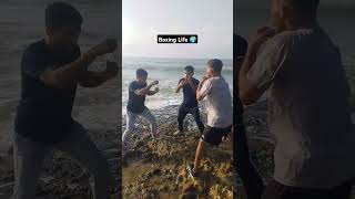 Boxing Life 🥊boxingtraining sandspit beach karachi [upl. by Kcira]