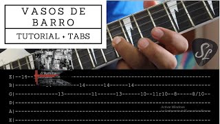 Vasos de Barro  Marco Barrientos  Tutorial de Guitarra  TABS [upl. by Reyam]