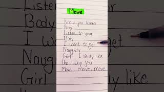 Move lyrics Adam port 💜 music housemusic house lyrics love shorts funny handwriting colors [upl. by Pierce]