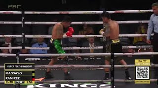 MAGSAYO VS RAMIREZ FULL FIGHT HIGHLIGHTS MAGSAYO WON VIA UNANIMOUS DECISION RAMIREZ KNOCKDOWN [upl. by Maible]