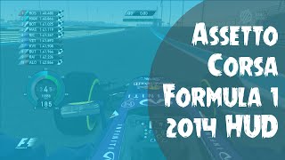 Assetto Corsa  F1 2014 HUD  TV STYLE [upl. by Saddler51]