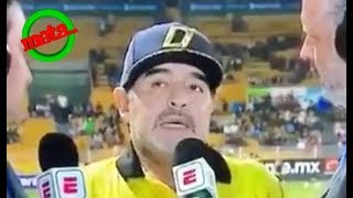 🤤🤦‍♀Maradona se traba en plena entrevista en vivo [upl. by Haik]