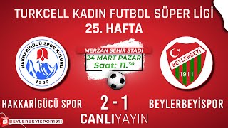 Hakkarigücü Spor  Beylerbeyispor I Turkcell Kadın Futbol Süper Ligi I 25 Hafta [upl. by Shanney837]