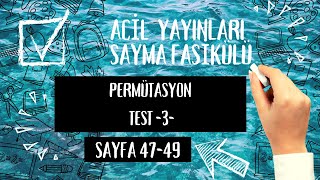 ACİL MATEMATİK SAYMA FASİKÜLÜ Permütasyon Test 3 [upl. by Lipman]