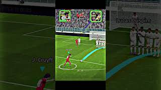 Epic Figo Vs Cruyff 🔥🎯 Stunning shot Challenge efootball efootball2024 [upl. by Ecirtaemed771]