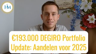 €193000 DEGIRO Portefeuille Beleggen 2025  Aandelen Kopen bij DEGIRO voor 2025 degiro portfolio [upl. by Nealon303]