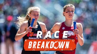 Race Breakdown Incredible Battle With Katelyn Tuohy And Krissy Gear At 2022 Penn Relays 4x1500m [upl. by Drais87]