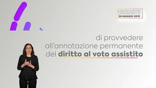 Elezioni Europee e Amministrative 2019  Voto domiciliare e assistito [upl. by Idoc609]