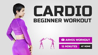 15 MIN BEGGINER CARDIO WORKOUT  AT HOME [upl. by Bina]