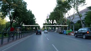 TIRANA  ALBANIA  AL  2022  driving tour  evening [upl. by Hpeseoj]