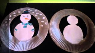 Bonhomme de neige avec assiette en carton [upl. by Yelha]