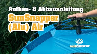 Aufbau und Abbauanleitung  Automatik Strandmuschel SunSnapper Alu Air [upl. by Aerbas650]