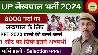 UP Lekhpal Bharti Online Date 2024  UP Lekhpal Upcoming Vacancy 2024  upsssc pet 2024 news [upl. by Anekahs]