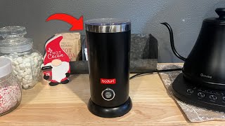 Froth Milk Without Espresso Machine  Bodum Electric Milk Frother DEMO [upl. by Kulda]