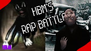 HBMs Rap Battles Cartoon Cat vs The Man with the UpsideDown Face LYRIC VIDEO [upl. by Raquel687]