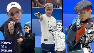 Olympic Sport Shooters Kim Yeji Yusuf Dikeç amp Choe Daehan Get Memed For Having Insane Aura [upl. by Aryamo]