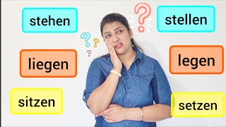 Stellen stehen legen liegen setzen sitzen hängen hängen Die Positions und RichtungsverbenA2 [upl. by Niveb108]