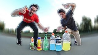 BOTTLE FLIPPING WEIRD BOTTLES with Sam Tabor [upl. by Hwu]