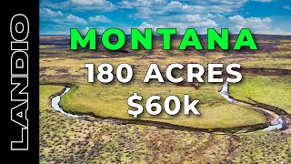 180 Acres of MONTANA Land for Sale with Creek • LANDIO [upl. by Norris]