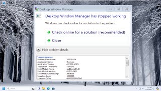 Desktop Window Manager Stopped Working and Was Closed in Windows 1110 FIXED [upl. by Reh]