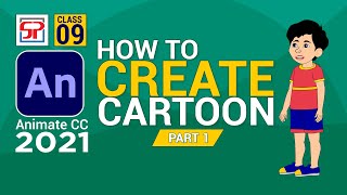 Adobe Animate CC 2021 How to make Cartoon Character  2D Animation  Hindi Tutorial  Part 1 [upl. by Sukram532]