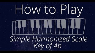 OneShot Music Lesson 🎶  Piano 🎹  Key of Ab  Harmonized Scale  Simple Triads [upl. by Katsuyama]