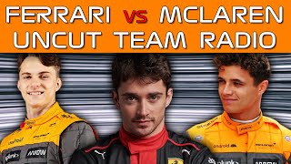 Leclerc v Piastri v Norris  Radio last 10 laps  2024 Italian GP [upl. by Eiznyl]