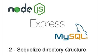 02  Nodejs amp Express  Sequelize directory structure [upl. by Birdt275]