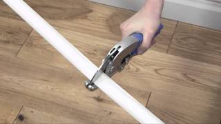 DLine Half Round Cable Trunking Rachet Cutter Howto [upl. by Ayifa]