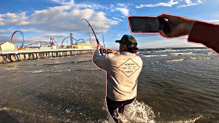 Fishing The MOST DANGEROUS Pier in Galveston Tx Pleasure Pier￼ [upl. by Durnan]