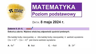 Zadanie 5  matura podstawowa maj 2024 [upl. by Enyaw]