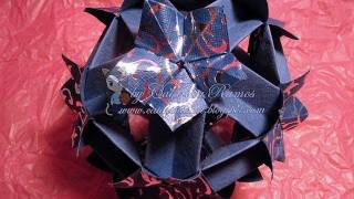 How to fold Rare Spring Hollow Kusudama Origami [upl. by Yelik]