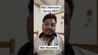 North South University Admission test Spring 2025  16th November admission Test nsuadmission NSU [upl. by Ahse637]