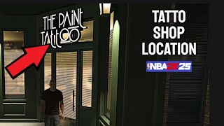 Where to find TATTOO SHOP Location in NBA 2K25 current gen [upl. by Essirahs]