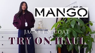 MANGO COAT AND JACKET TRY ON HAUL  PETITE FASHION [upl. by Semyaj]