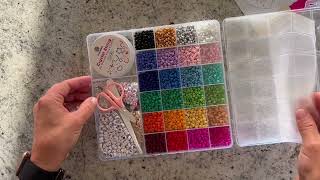 Dowsabel 4000Pcs 4mm Glass Seed Beads for Jewelry Bracelet Making Kit Review [upl. by Riehl]