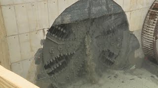 HRBT boring machine finishes first new tunnel [upl. by Grous307]